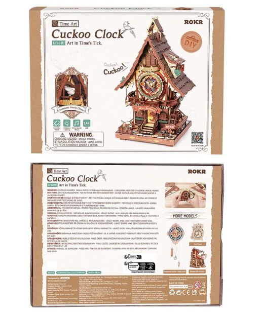 ROKR Cuckoo Clock Mechanical Gear 3D Wooden Puzzle