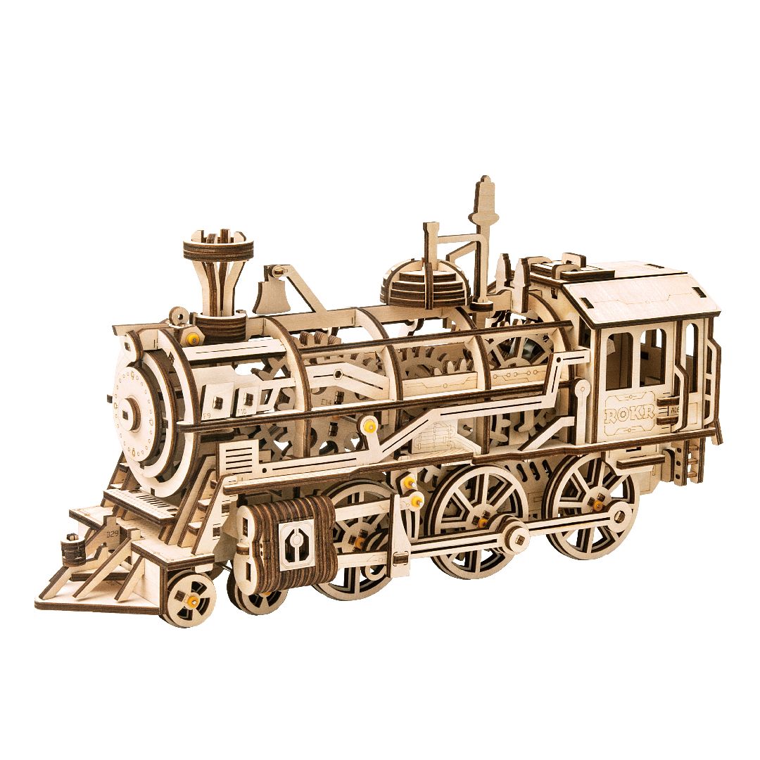 ROKR Locomotive Mechanical Gears 3D Wooden Puzzle