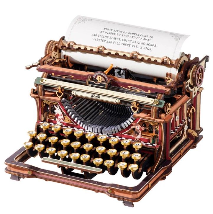 ROKR Mechanical Typewriter 3D Wooden Puzzle - Magic Version