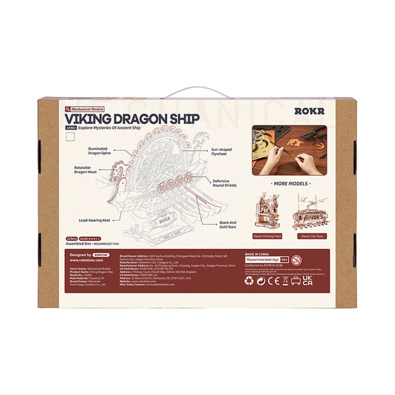 ROKR Dragon-Boat 3D Wooden Puzzle