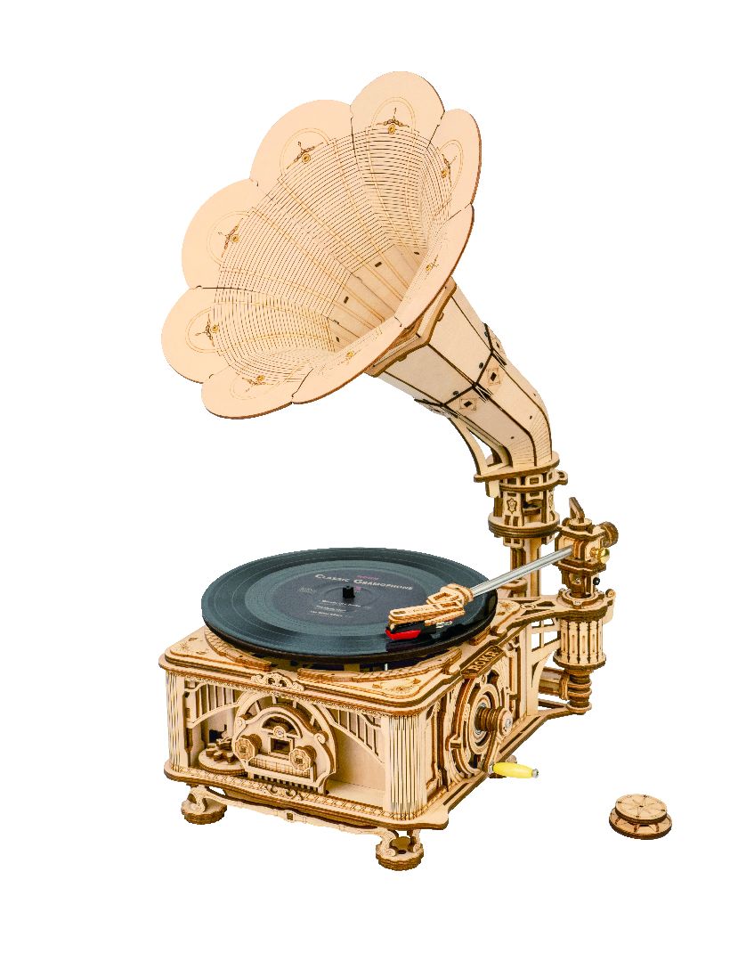 ROKR DIY Crank Classic Gramophone (Hand Rotating)