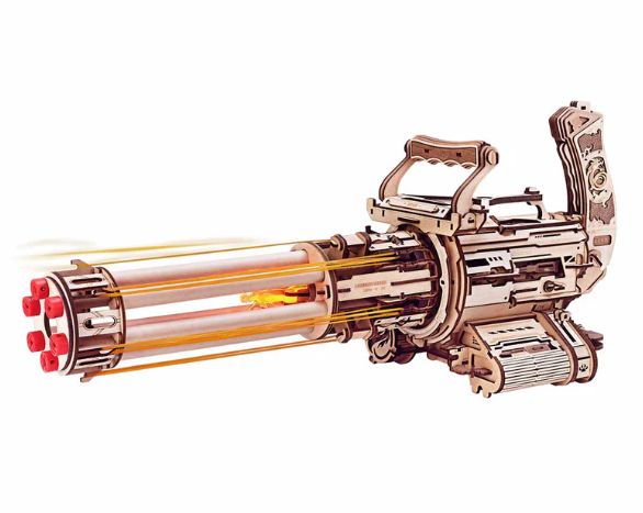 ROKR Rotating-Barrel Machine Gun Toy 3D Wooden Puzzle