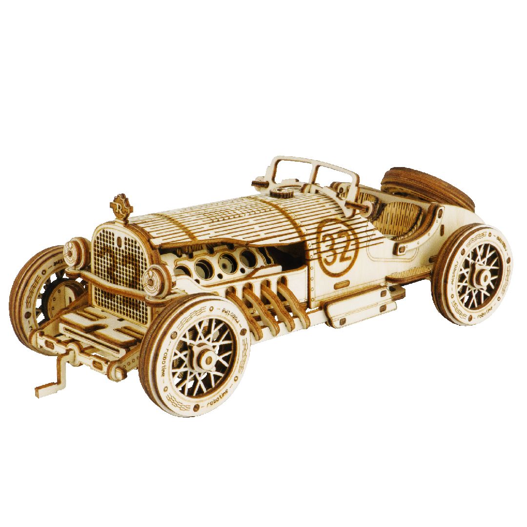 ROKR Grand Prix Car Scale Model 3D Wooden Puzzle