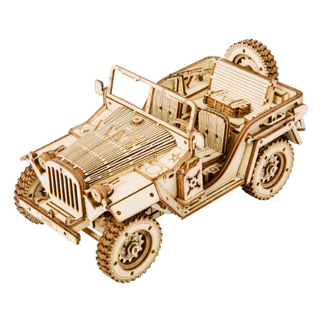 ROKR Army Jeep Scale Model 3D Wooden Puzzle