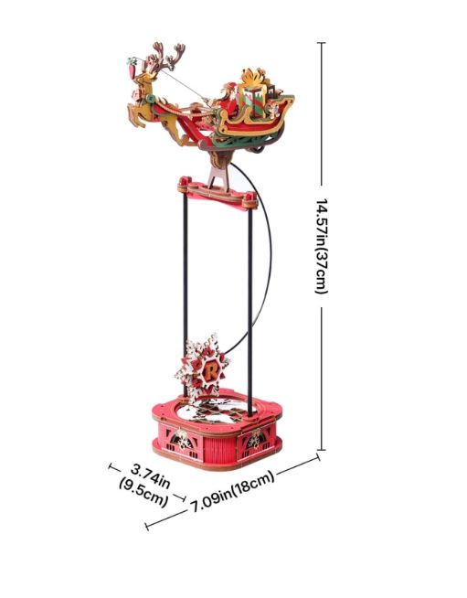 ROKR Santa On Sleigh Pendulum Toy 3D Wooden Puzzle