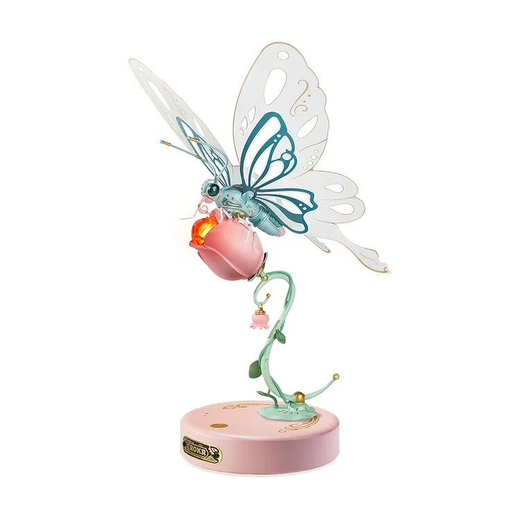 ROKR Butterfly (Pink) Model DIY 3D Puzzle - Click Image to Close