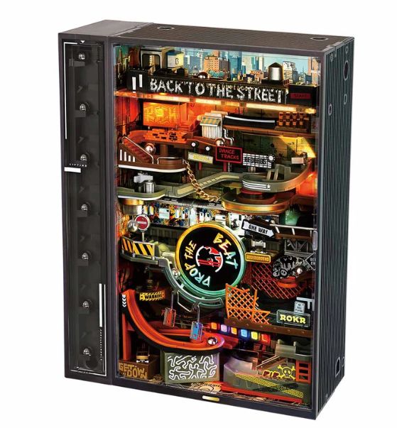 ROKR Hip-Hop Street Book Nook Shelf Insert
