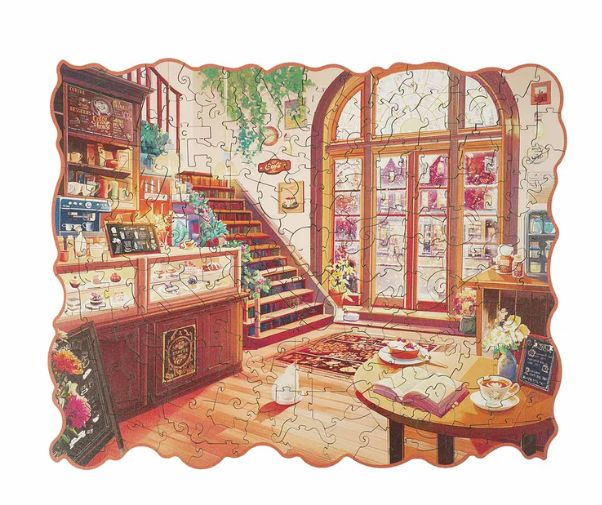 Rowood Cozy Winter Café 200 Piece Wooden Jigsaw Puzzle