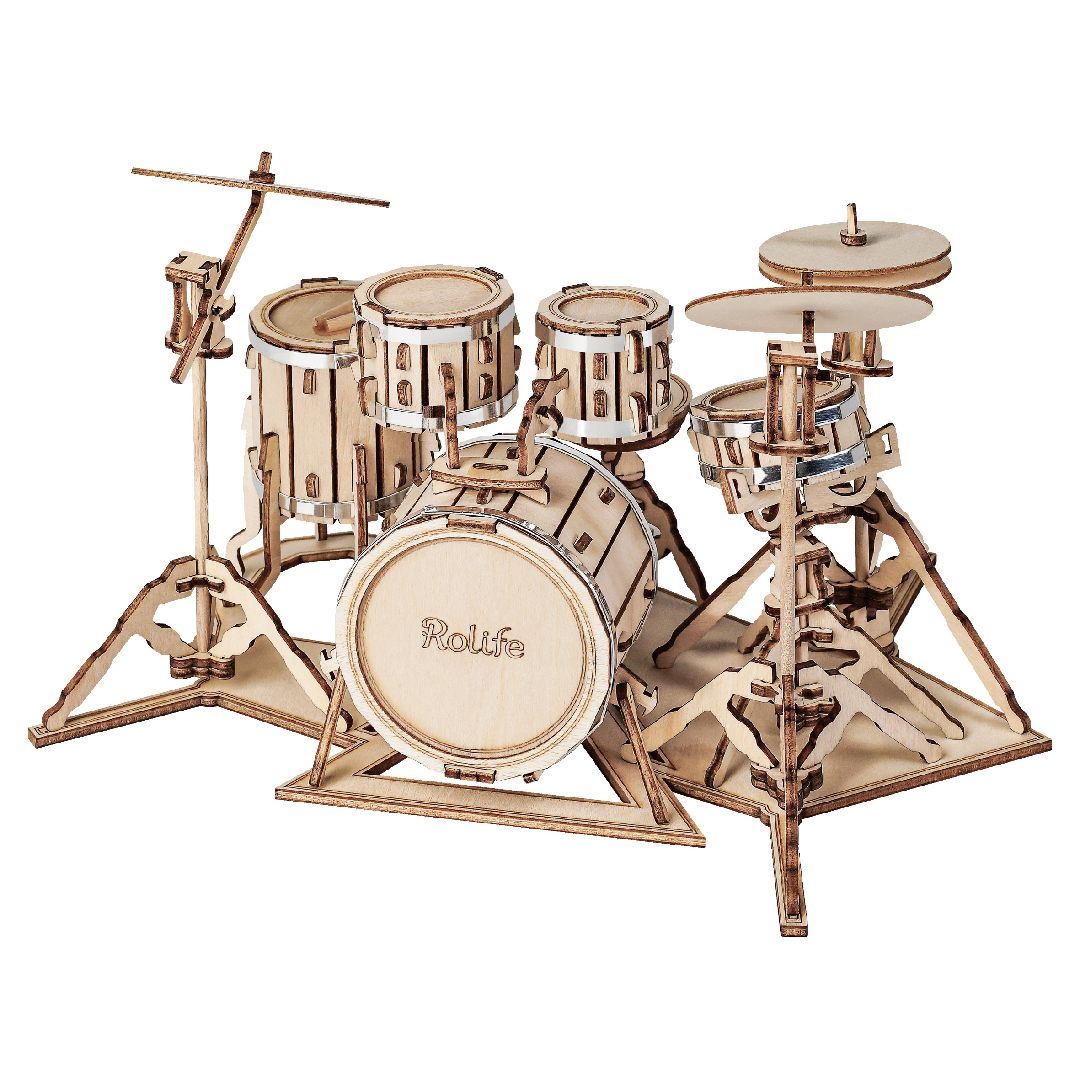 Rolife Drum Kit 3D Wooden Puzzle