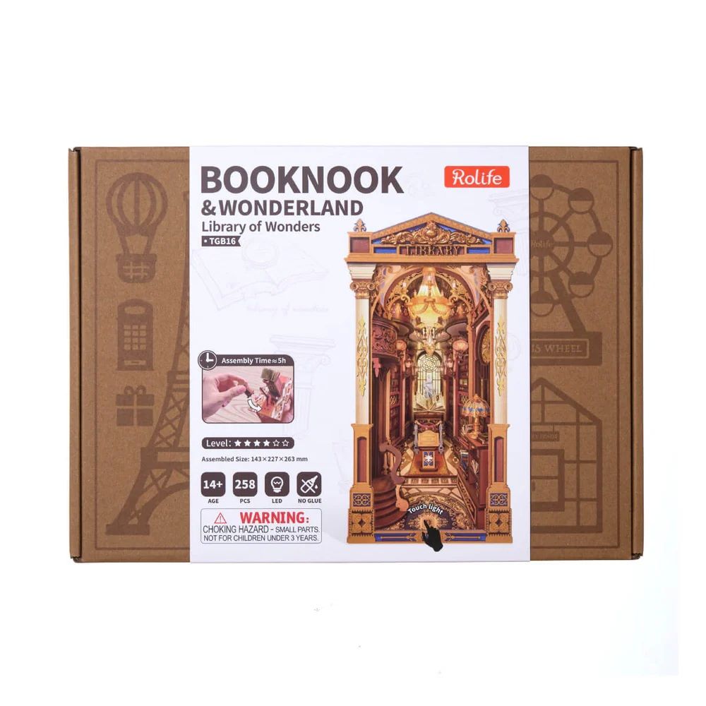Rolife Library of Wonders DIY Book Nook Shelf Insert Kit