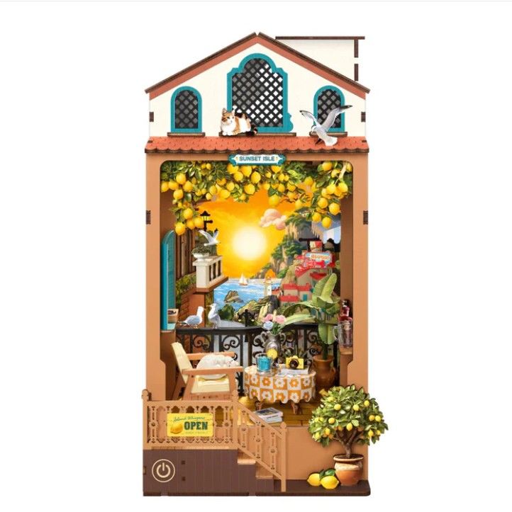 Rolife Sunset Isle DIY Book Nook Shelf Insert