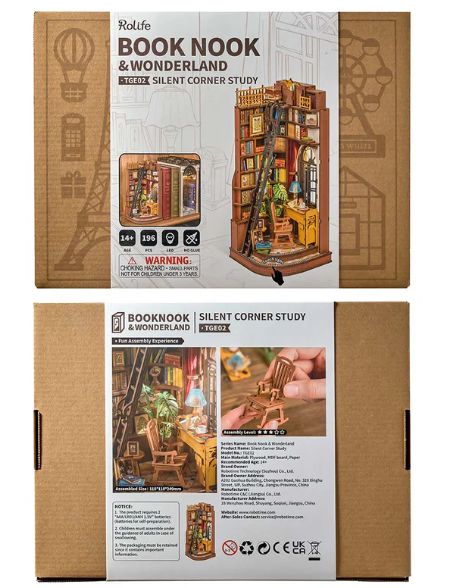 Rolife Book Nook Silent Corner Study 3D Wooden Puzzle