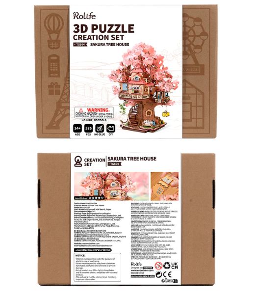 Rollife Sakura Tree House 3D Wooden Puzzle