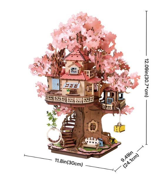 Rollife Sakura Tree House 3D Wooden Puzzle