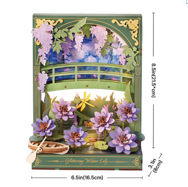 Rowood Glittering Water Lily 3D Wooden Puzzle