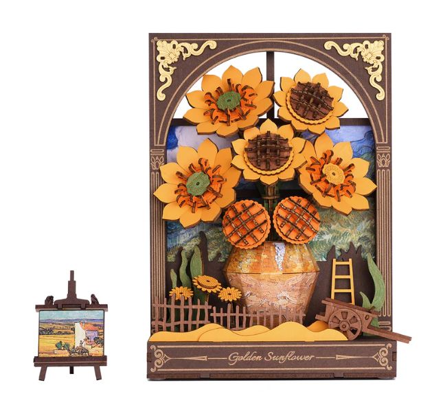 Rowood Golden Sunflower 3D Wooden Puzzle