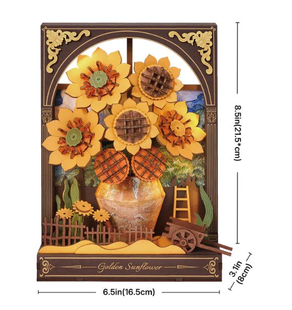 Rowood Golden Sunflower 3D Wooden Puzzle