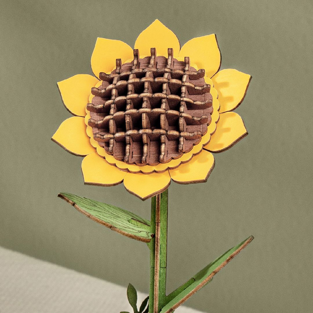 Rowood DIY Wooden Sunflower 3D Wooden Puzzle