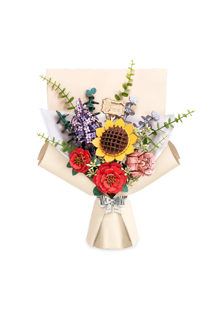 Rowood Wooden Flower Bouquet - Click Image to Close