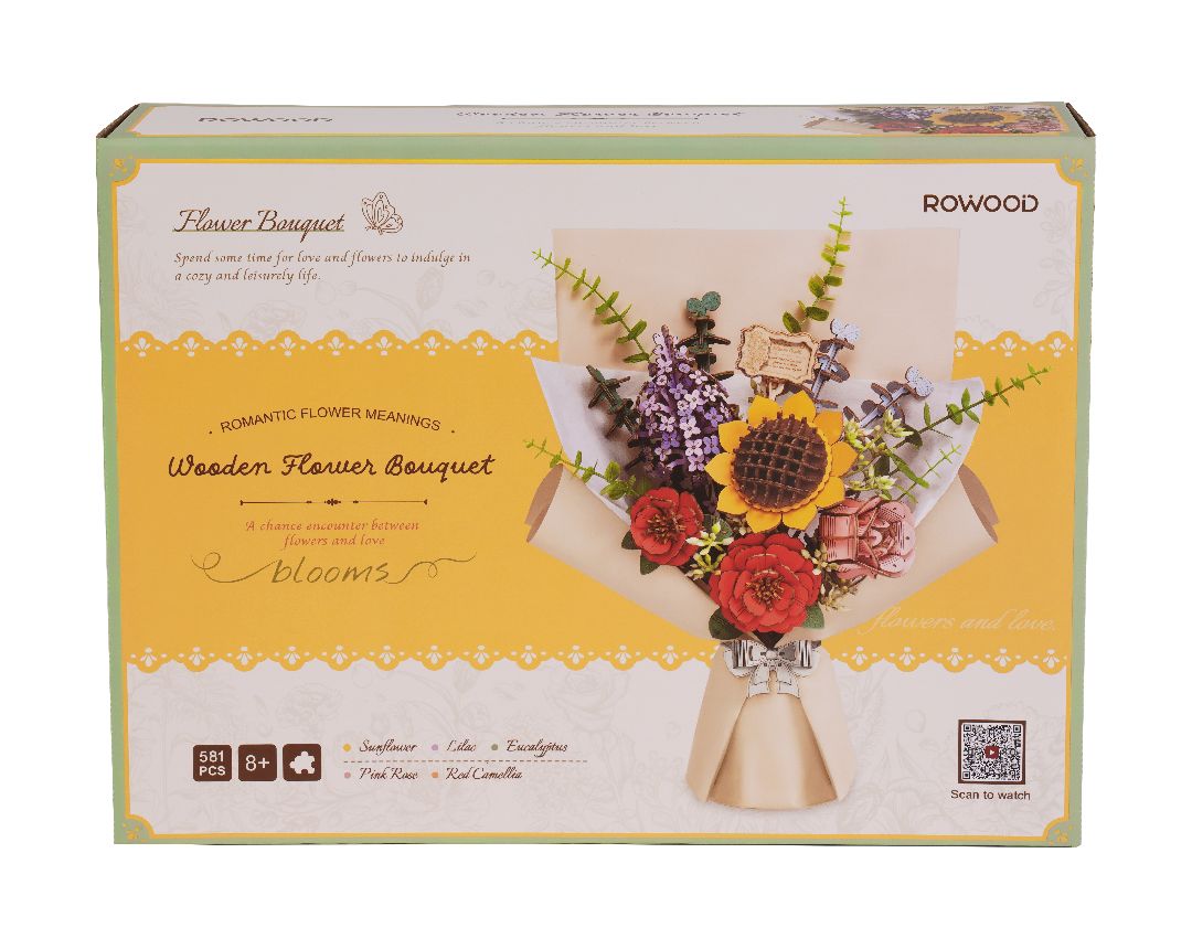 Rowood Wooden Flower Bouquet - Click Image to Close