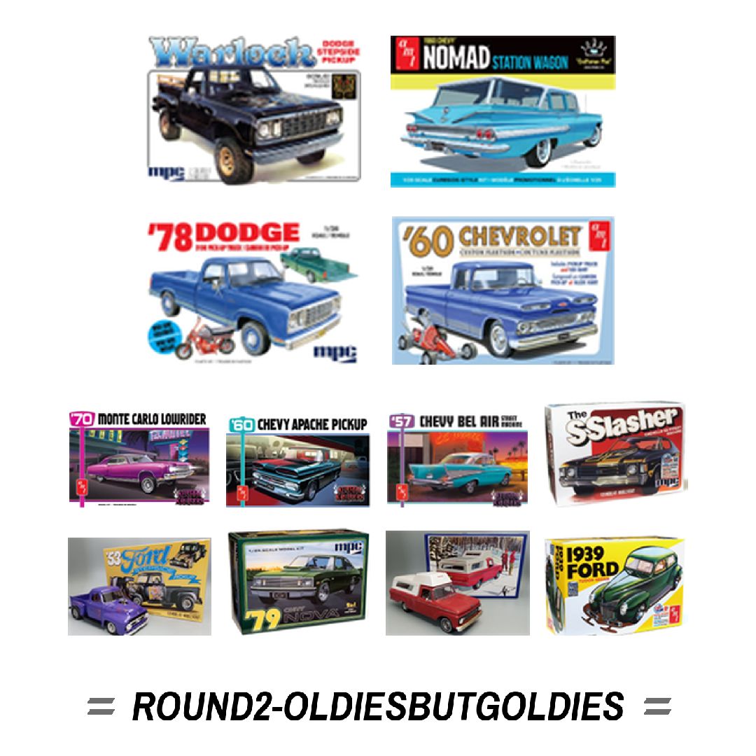 ROUND2 1/25 Golden Oldies Model Kit Bundle