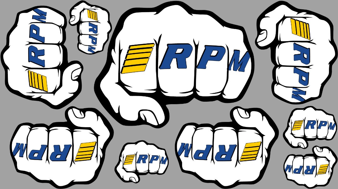 RPM "Fist" Logo Decal Sheets - Click Image to Close