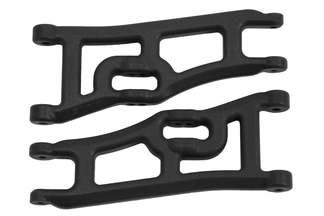 RPM Wide Front A-arms Elec Rustler & Elec Stampede 2wd - Black