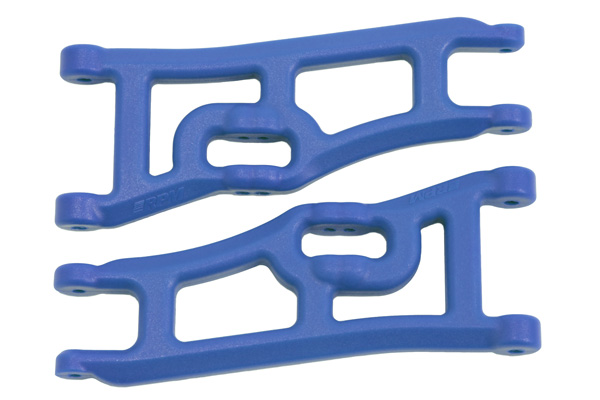 RPM Wide Front A-arms for the Traxxas Electric Rustler & Electric Stampede 2wd - Blue