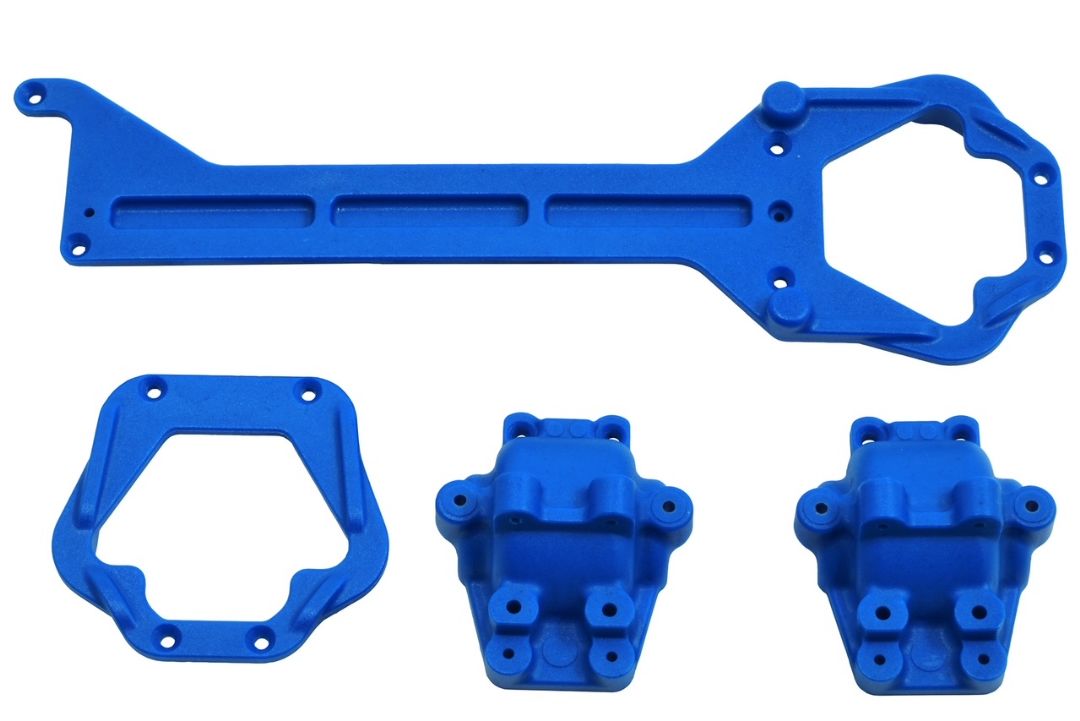 RPM Front And Rear Upper Chassis And Differential Covers For LaTrax Teton And Rally (Blue)