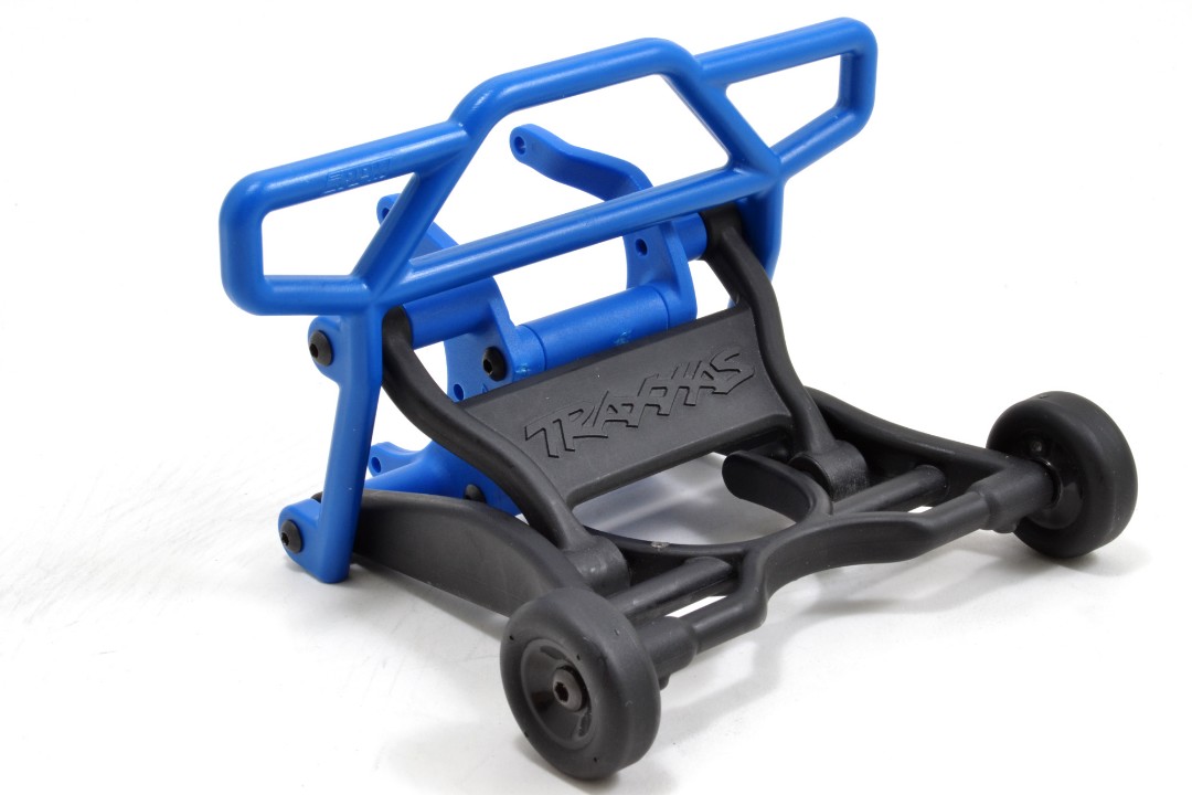 RPM Rear Bumper for Traxxas Electric Rustler - Blue - Click Image to Close