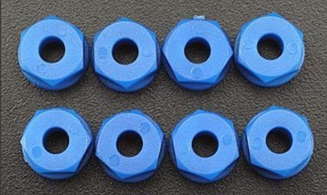 RPM Nylon Nuts 8-32 (8) - Neon Blue - Click Image to Close