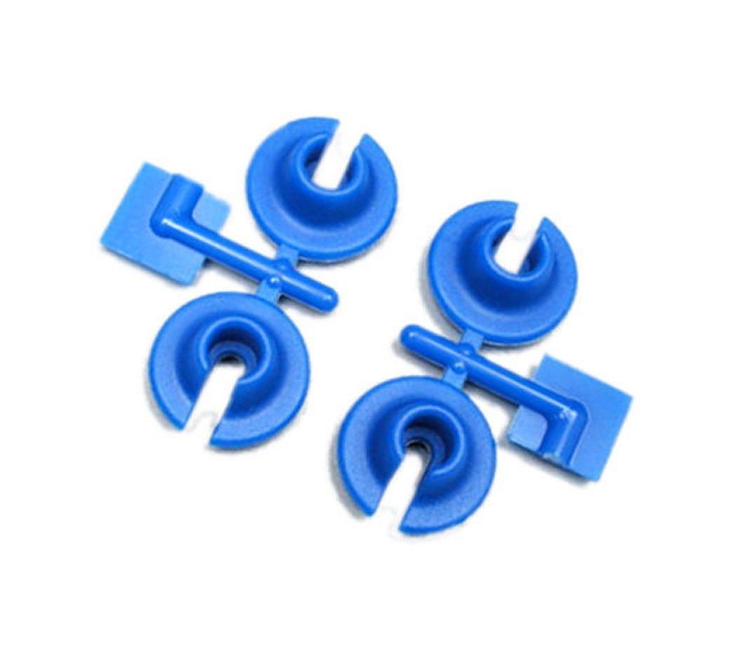 RPM Lower Shock Spring Cups Traxxas, HPI & Losi Shocks - Blue - Click Image to Close