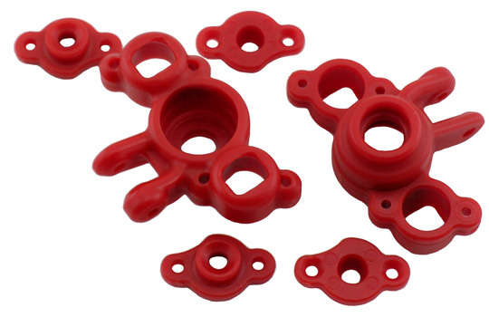 RPM Axle Carriers for 1/16 e-Revo, Slash, Summit & Rally - Red - Click Image to Close