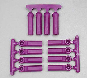 RPM Long Shank 4-40 Rod Ends (12) - Purple - Click Image to Close