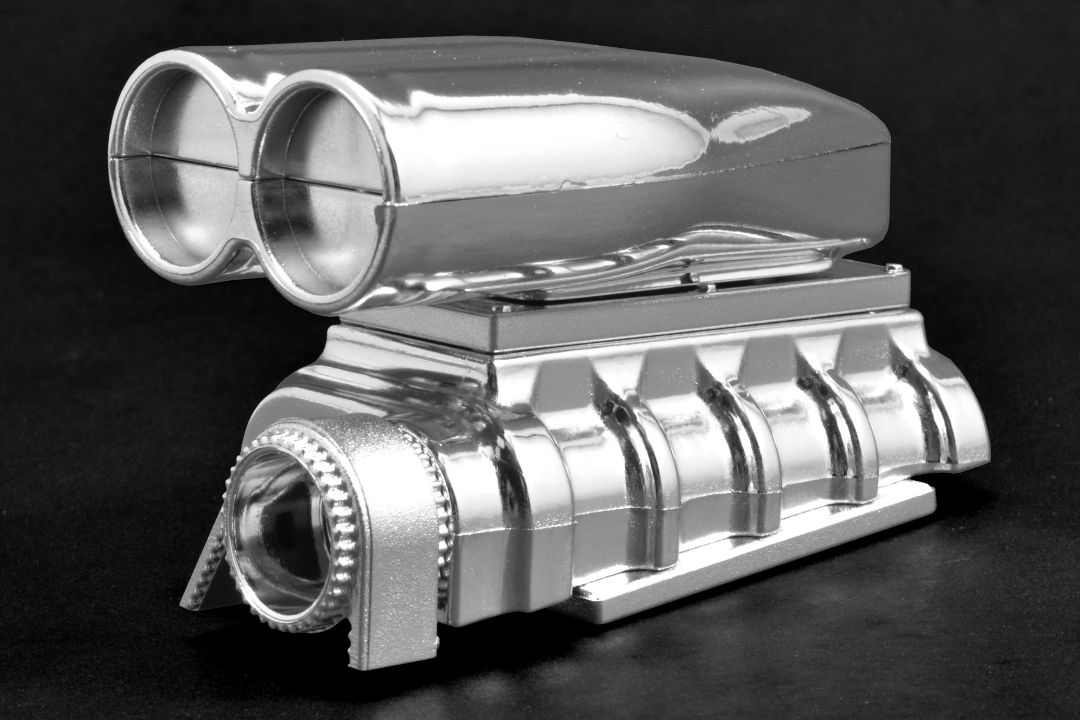 RPM Chrome Shotgun Style Mock Intake & Blower - Click Image to Close