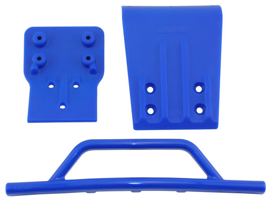 RPM Traxxas Slash 4x4 Front Bumper & Skid Plate (Blue)