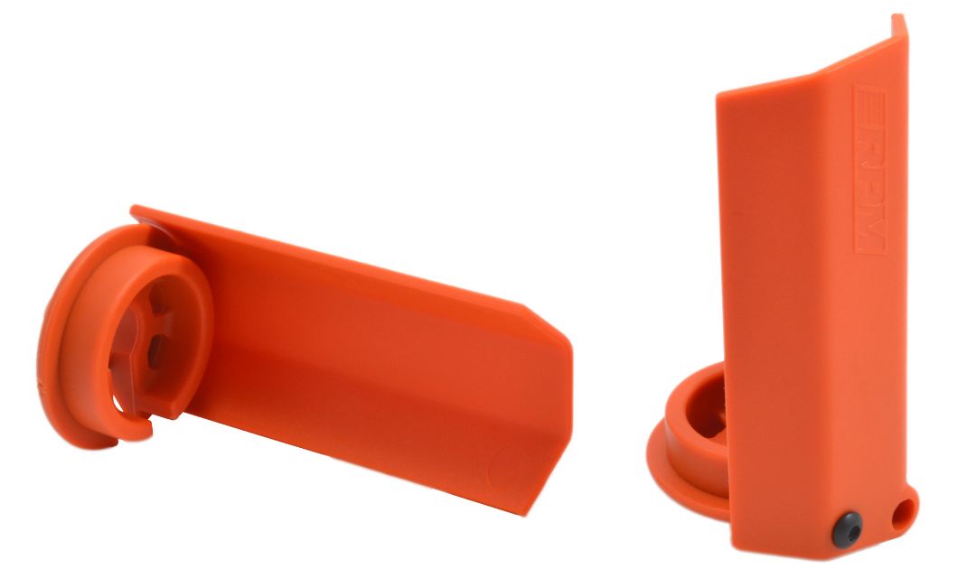 RPM Shock Shaft Guards for the Traxxas X-Maxx - Orange - Click Image to Close