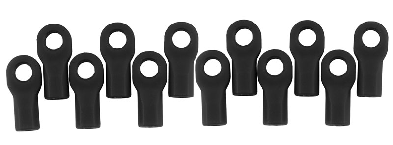 RPM Short Traxxas Turnbluckle Rod End Set (Black) (12)