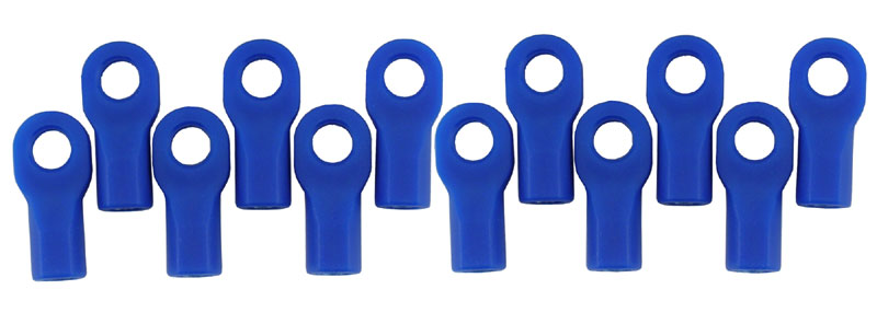 RPM Short Traxxas Turnbluckle Rod End Set (Blue) (12)