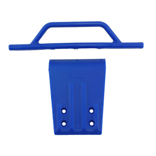 RPM Front Bumper & Bumper Skid Plate for 2wd Slash - Blue