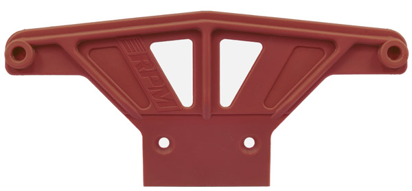 RPM Wide Front Bumper for Rustler, Stampede 2wd & Bandit - Red - Click Image to Close