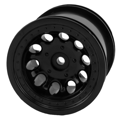 RPM Revolver Rear Wheels for Rustler, Stampede 2wd - Black - Click Image to Close