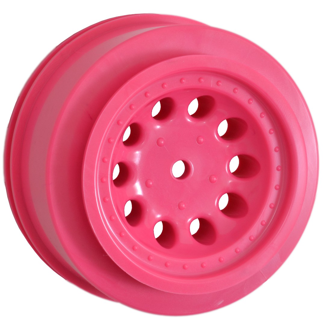 RPM Revolver Front Short Course Wheels for 2wd Slash - Pink - Click Image to Close