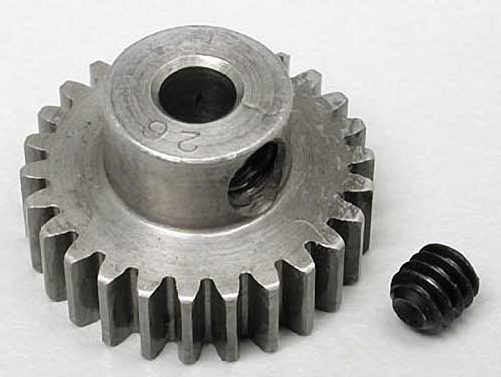 Robinson Racing 48P Super Hard Steel Pinion Gear 1/8 Shaft (26) - Click Image to Close