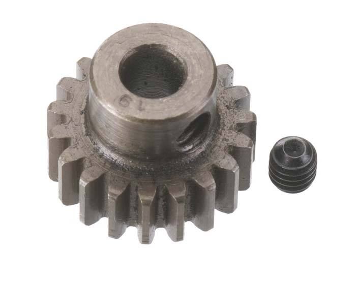 Robinson Racing Extra Hard Steel .8 Mod Pinion Gear w/5mm Bore (19)