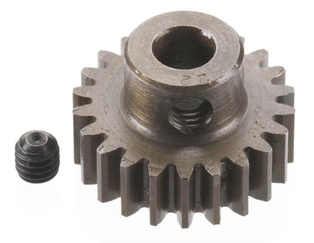 Robinson Racing Extra Hard Steel .8 Mod Pinion Gear 5mm (22) - Click Image to Close