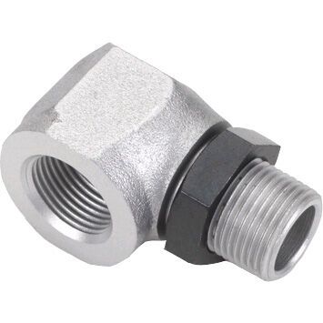 Saito Engines Muffler, Right Angle Adapter with Nut: AG, AH