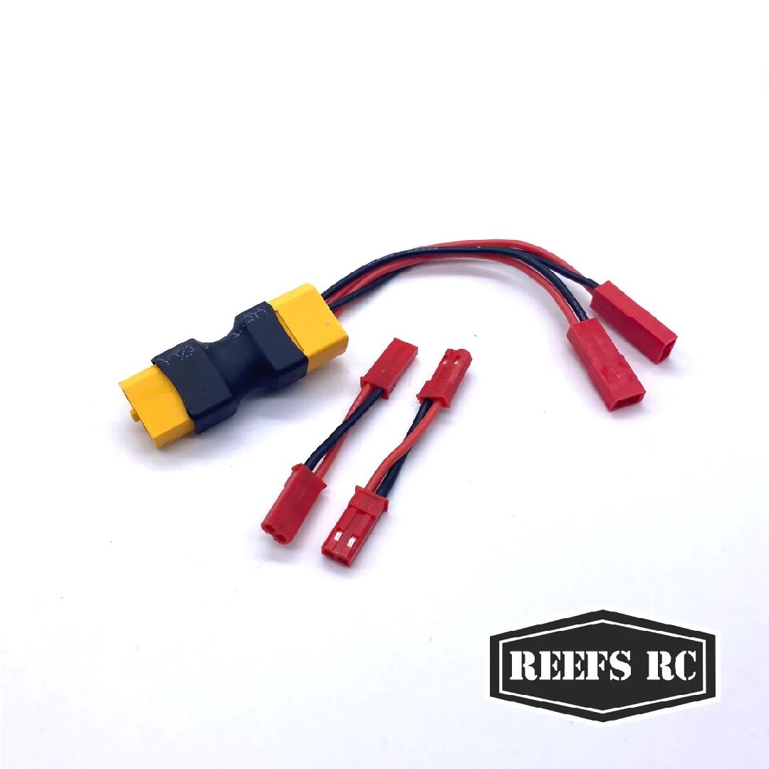 Reefs XT60 Dual JST Connector w/ 2 Male-Male Adaptors