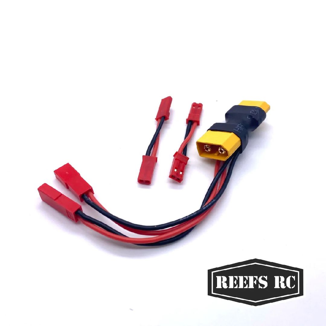 Reefs XT60 Dual JST Connector w/ 2 Male-Male Adaptors