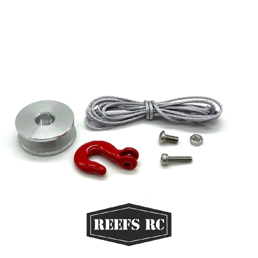 Reefs Aluminum Micro Winch Spool Kit - 40" Synthetic Line - Click Image to Close